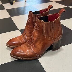 Bedstu Brown Leather Ankle Boots